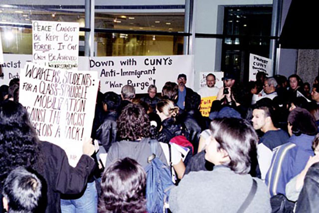 manifestation CUNY