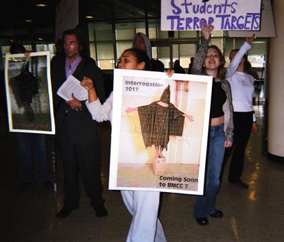 BMCC protest against 'homeland security,' 9 December 2004