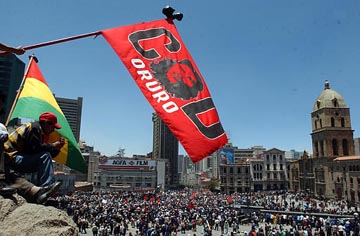 Manifestación en La Paz, 16.10.03