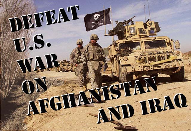defeat u.s. war on afghanistan and iraq! u.s. troops on patrol in helmand province, afghanistan, february 2009. (photo: reuters)
