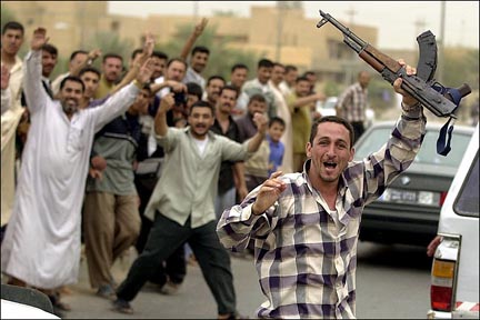 Fallujah fighters celebrate, 11 May 2004