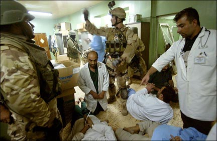 Doctors at Falluja hospital, 8 November 2004