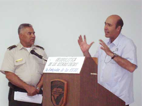 Hugo Llorens, lectures on U.S. geopolitics to the National Defense College of Honduras, two weeks before the coup.