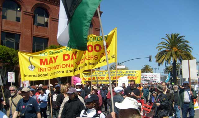 080501 ILWU support march,
                    S.F., Internationalist photo