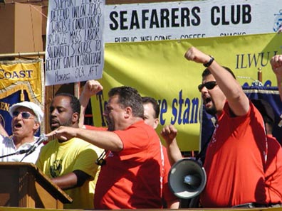 ILWU rally, 5 October 2002