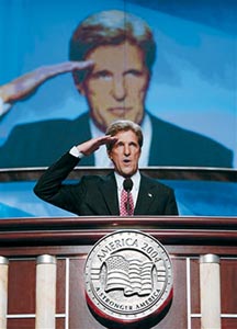 John Kerry, "reporting for duty"