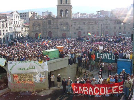 Manifestación en La Paz, 17.10.03