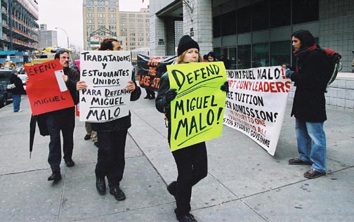 Miguel Malo defense demo, 05.12.03