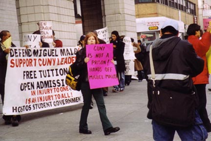 Demonstration for Miguel Malo, 24.11.03