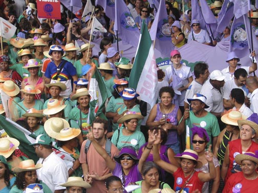 Marche des femmes à São Paulo, 8 mars 2005