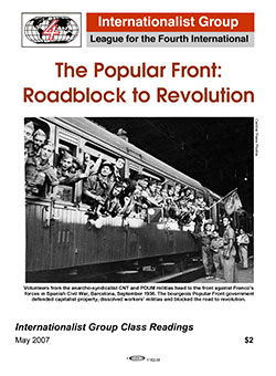 Popular Front, Roadblock to Revolution
                            pamphlet