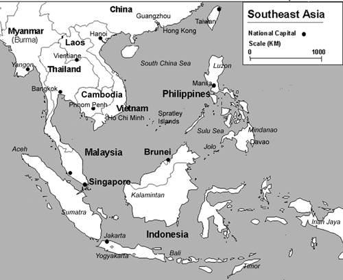 Southeast Asia map