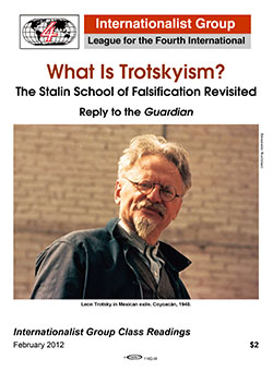 What Is Trotskyism? Internationalist
                        pamphlet cover